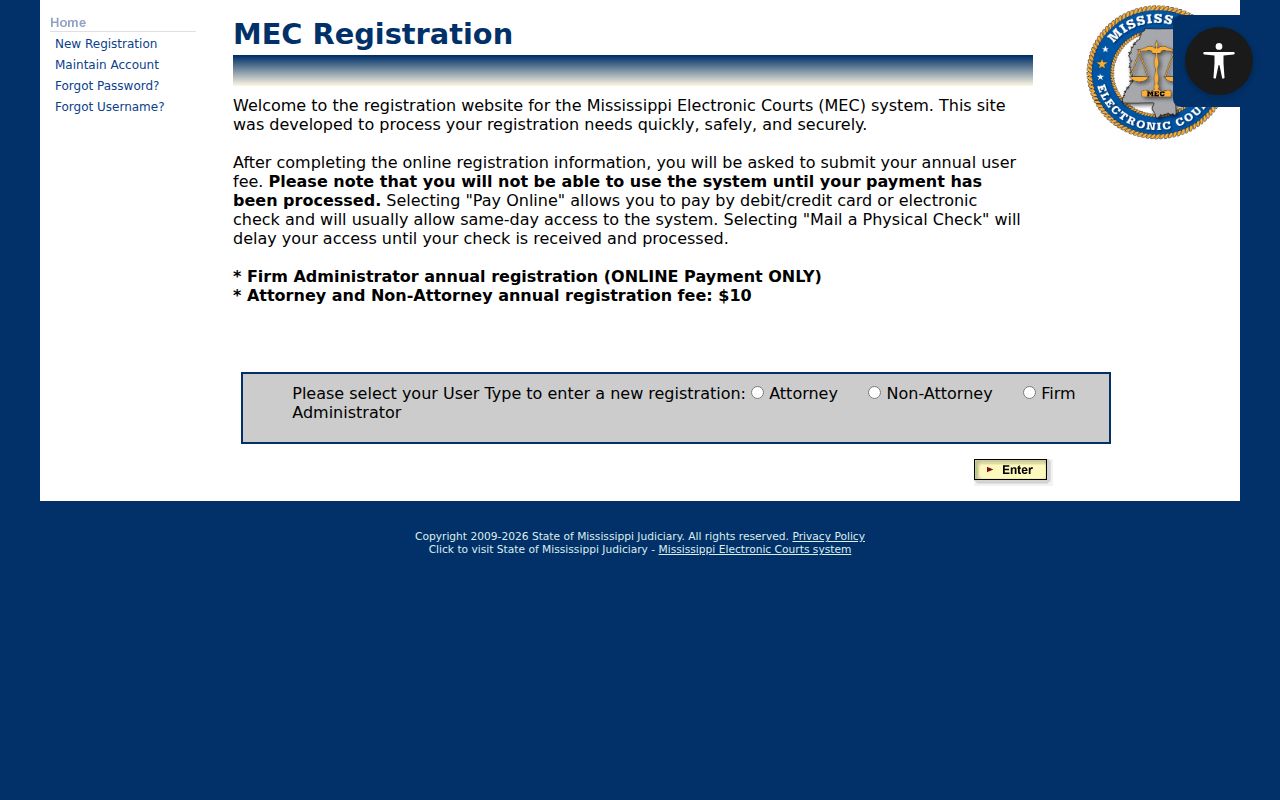 Adams County court docket PAMEC public access registration options